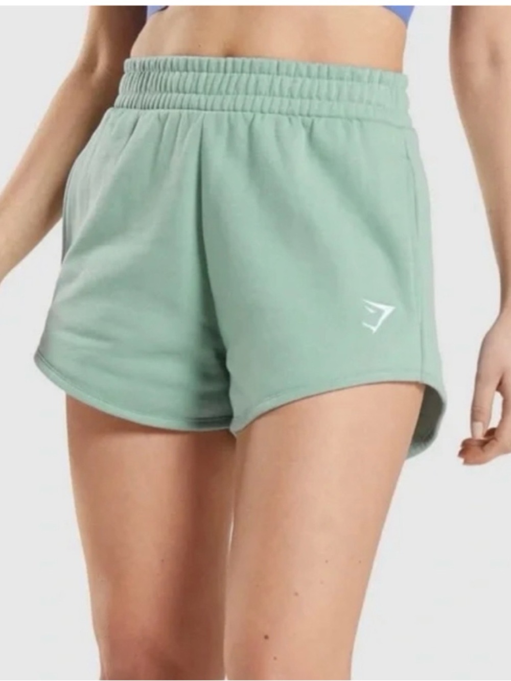 New Gymshark Women's Mint Green Athletic Training Sweat Shorts Size M